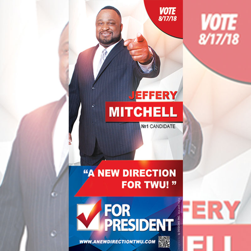 Copyright © 2018 | Jeff Mitchell Offers A New Direction For Transport Workers Union Local 291
| Powered by Barrett Information Technologies, Inc. 